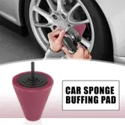 Car Cone Polishing Pad Sponge Buffing Pad Dark Red for Wheel Hub Care Cleaner