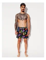 [Kenji Swim] Roaring Panther Swim Shorts in Black