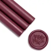 UNIQOOO Jewel Tone Ruby Marsala Red Glue Gun Sealing Wax Sticks for Wax Seal