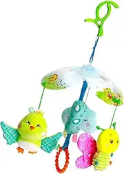 Baby Stroller Toys | Cartoon Kids Stuffed Animal Car Seat Baby Doll | Stuffed Cute Stroller Activity Toy for Children Boys Girls