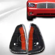 Black Amber Turn Signal Parking Corner Lights Lamps For 05/06-10 Dodge Charger