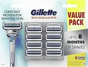 Gillette Men's Skinguard Razor Blades (Pack of 8)