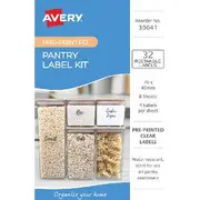 Avery 4UP Pantry Label Starter Kit 8 Sheets
