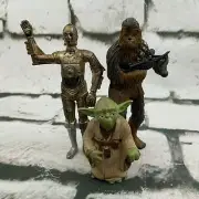 Star Wars Lucasfilm Lot C3PO Yoda Chewbacca Figures