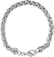 [JewelryWeb] 925 Sterling Silver 20 Centimeters Wheat Bracelet With Lobster Clasp Link-Bracelet for Women
