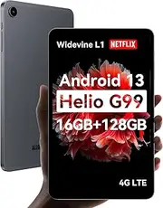 8.4" Android 13 Tablet iPlay50 Mini Pro NFE by ALLDOCUBE, 16GB(8+8) RAM 128GB ROM 512GB Expandable, Helio G99 with Widevine L1 Netflix, FHD+ 1920×1200, 5MP/13MP 4G LTE Bluetooth 5.2