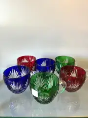 Ajka Fifth Avenue Ltd Crystal Punch Cup Mug - NWT Set of 6