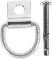 NOLITOY Pulling Rope Ring Lashing d Rings Trailer Tie Down Rings V-Shaped Securing Hooks Pickup Cargo Tie Anchors Trailer Pocket d Rings Cargo Trailer Accessories Silver Galvanized Iron