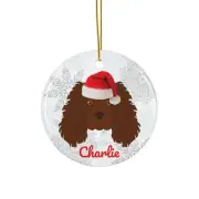 Irish Water Spaniel Ornament Gift Personalized IWS Mom Dad Christmas Tree Decor