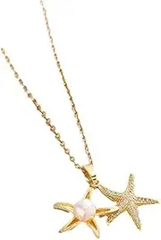 [ZMANYIJEW] Conch Witch Necklace - Starfish Shell Necklace Seashell Earrings Pendant Necklace Costume Accessories Halloween Cosplay Party Supplies for Women Halloween Costumes Accessories