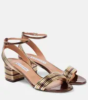 [Aquazzura] Aquazzura Sundance 50 faux leather sandals AU 5 gold