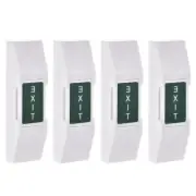 4Pcs Push to Exit Button Release Switch Door Access Control System 12V 3A White