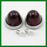 Watermelon Glass Flush Mount #1156 LED Kit for Semi Trucks Red -Set of 2