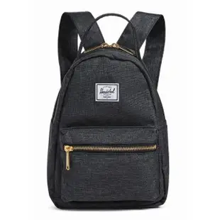 【Herschel】Nova Mini 迷你 黑混灰 金拉鍊 日常 帆布 女生 背包 小包 小後背包 後背包