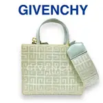 GIVENCHY TOTE BAG PURSE CANVAS GREEN MINI WOMEN 日本直送 二手