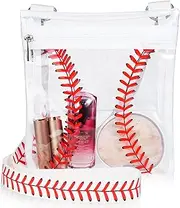 Sanwuta Clear Stadium Approved Crossbody Purse Bag with Adjustable Shoulder Strap Transparent Purse Handbags for Sporting