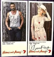 Home And Away onscreen couple Robbo and Jasmine Fan Cards Sam Frost & Jake Ryan