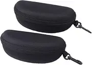 [LIFKOME] 2pcs Hard Shell Sunglasses Case Slim Glasses Holders Strap for Men Drop-resistant Eyeglasses Pouch