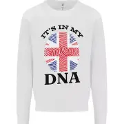 Britain Its in My DNA Funny Union Jack Flag Kids Sweatshirt Jumper