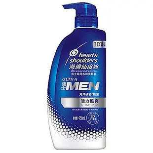 海倫仙度絲去屑洗髮乳-男士專用活力酷爽750ml【愛買】