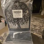Tree of Life Book Ends Black Metal Decorative