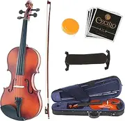Mendini By Cecilio Violin For Beginners, Kids & Adults - Beginner Kit For Student w/Hard Case, Rosin, Bow - Starter Violins, Wooden Stringed Musical Instruments