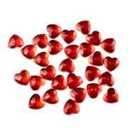 20Pcs Heart Acrylic Decoration Crafts Red Beads Flatback Cabochon Scrapbook DIY