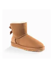 [Ozwear Ugg] Classic Water Resistant Mini Bailey Bow Boots in Chestnut