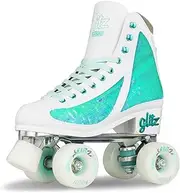 Crazy Skates Glitz Roller Skates | Adjustable or Fixed Sizes | Glitter Sparkle Quad Skates for Women and Girls
