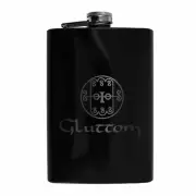 8oz BLACK Seven Deadly Sins GLUTTONY Flask