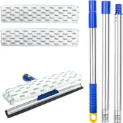 ITTAHO 53" Window Squeegee Cleaner, 2 in 1 Window Cleaning Tool Kit, Shower Sque