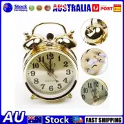 Gold Bell Alarm Clock Mechanical Wind Up Loud Twin Table Vintage Retro-Old-Look