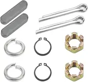 Osilly 10PCS Trailer Axle Nut Kit Combination, 1'' Thread Spindle Castle Nuts Set with 1" I.D. Washers & 2.3'' Long Cotter Pins, 1'' Shaft Spindle, Universal for Trailer RV Boat and More