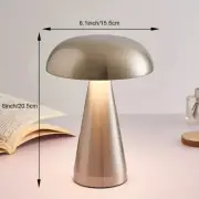Mushroom Table Lamp, Cordless Lamp, Rechargeable Mushroom Decor Night Light