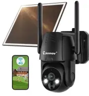 Jennov 4G LTE Cellular Solar Security Camera, 2K No WiFi Wireless Outdoor Indoor