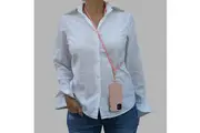 StylePro iphone case with Cross Body Phone Strap, Valencia Pink.