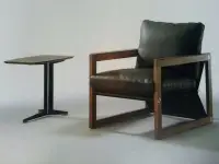 在飛比找Yahoo!奇摩拍賣優惠-[歐瑞家具]GL-01 台灣製造精品  半牛皮/實木單人椅/