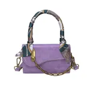 Fashion Alligator Pattern Women PU Leather Crossbody Bags Silk Scarf Handle Female Chain Small Shoulder Messenger Handbags