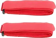 BELLIFFY 2 Pcs Adjustable Bike Wheel Strap Slip Fastening Stabilizer Straps with Hook and Loop for and Storage of Bikes Red