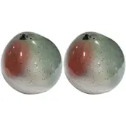 2PK LVD Ceramic Birdie Ornament Large Decorative Home Decor Olive