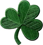 Irish Clover Dark Green Embroidered Emblem Lucky Shamrock Iron On Sew On Ireland Patch