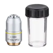 AmScope PA10X 10X Plan Achromatic Microscope Objective Lens + Container