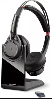 Poly Voyager Focus 2 UC Wireless Headset W/Microphone & Charging Stand New