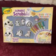 Crayola Scribble Scrubbie Pets Scented Spa Playset Washable Pets Scented Markers