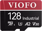 128GB Industrial Grade Microsd Card, U3 A2 V30 High Speed Memory Card with Adapt