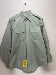 DSCP Garrison Collection Mens Size 16 32/33 Button Down Shirt NEW, Military ￼