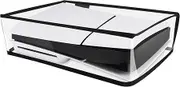 PlayVital Horizontal Dust Cover for ps5 Slim Disc Edition(The New Smaller Design), Transparent Dust Proof Protector Waterproof Cover Sleeve for ps5 Slim Console