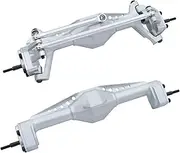 Car Front Rear Axle Set Upgrade Parts for Ca&Pra UTB18 Axial 1/18 Aluminum Alloy Metal Fr&on&t and Rear Portal Axle Parts Bridge Shaft Complete Set(Set Silver)