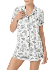 kate spade new york Printed Short Sleeve Boxer Pajama Set