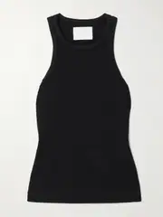 [Citizens of Humanity] Citizens of Humanity - Akira Ribbed-knit Tank Top - Black - x large x large Black